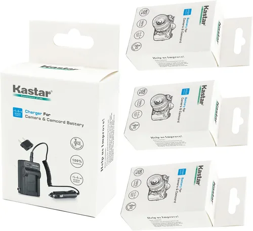 Vista 6 de Kastar Batería (paquete de 3) y cargador de repuesto para cámaras Fujifilm NP-50, Kodak KLIC-7004, Pentax D-Li68 y Fujifilm FinePix, cámaras Kodak