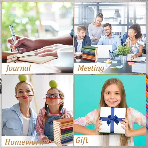 Vista 6 de Ctosree Paquete de 24 regalos de agradecimiento a los empleados, diario de cuero A6 a granel con texto en inglés «May You Be Proud of The Work»