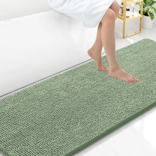 Vista 54 de Arotive Alfombras de baño de felpilla extrasuaves y absorbentes, de 24 x 16 pulgadas, lavables a máquina, parte trasera de goma antideslizante