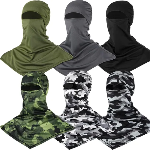 Vista 12 de Syhood 6 Pieces Balaclava Face Cover Breathable Long Neck Covers Summer Neck Protector for Men Sun Protection