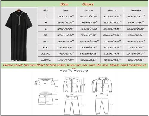 Vista 5 de EELHOE Mens Muslim Thobe Saudi Arabic Middle East Islamic Long Gown Dress Crew Neck Breathable Clothing Ramadan Dress