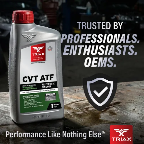 Vista 8 de TRIAX CVT ATF Líquido de transmisión CVT antideslizante universal de grado OEM, supera todas las especificaciones OEM (1 cuarto de galón)