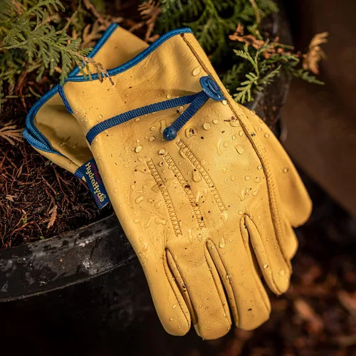 Vista 3 de Wells Lamont Guantes de trabajo de cuero HydraHyde sin cordones para hombre