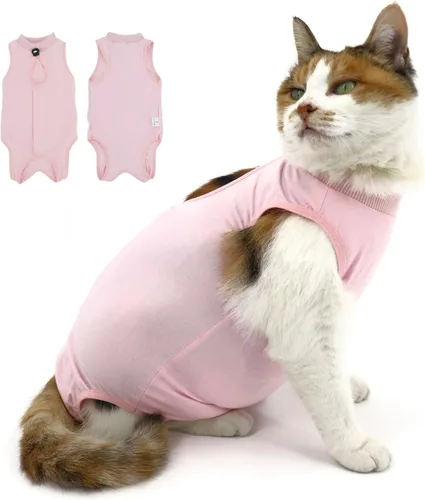 Vista 9 de Traje de recuperación para gatos, ropa de recuperación quirúrgica para heridas abdominales o enfermedades de la piel, mameluco de gatos después