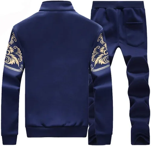 Vista 2 de AOTORR Chándal para hombre, deportivo, casual, con cierre completo, cálido, para correr