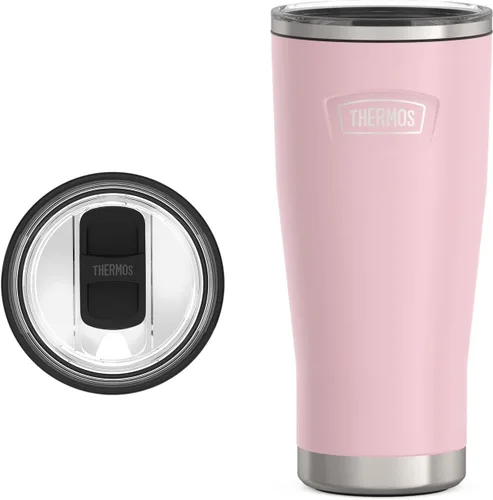 Vista 23 de THERMOS ICON SERIES, vaso de acero inoxidable con cierre deslizante, 18 onzas, carmesí