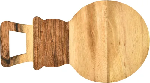 Vista 16 de Treen Art Tabla de cortar de madera de acacia para decoración de cocina, 14 pulgadas de largo x 13 pulgadas de ancho, tabla de cortar de madera