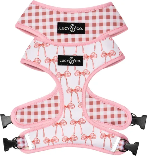 Vista 11 de Lucy & Co. Lindo arnés reversible para perros con cuello halter para caminar, el mejor diseño de arneses para mascotas XS a XL, chaleco acolchado
