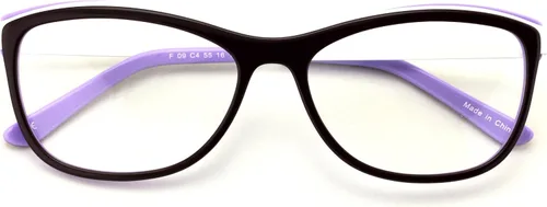 Vista 4 de Mujeres 2 Tonos Cateye Moda Sin Receta Gafas De Acetato Framew Templo De Metal - Lentes Claras