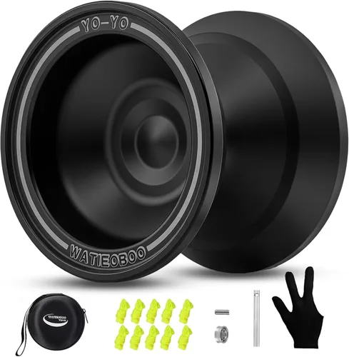 Vista 7 de WATIEOBOO Yoyo Yoyo sensible para principiantes Yoyo profesional no sensible para adultos Yoyos de trucos metálicos profesionales con kit