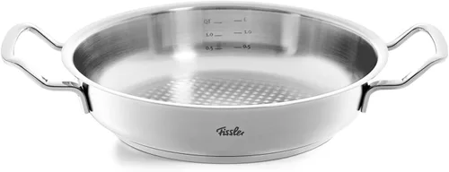 Vista 3 de Fissler Original-Profi Collection - Sartén de acero inoxidable de 9.5 pulgadas con tapa de metal de cúpula alta, todas las estufas incluyen
