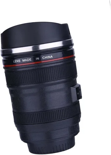 Vista 7 de Fdit Taza de café con lente de cámara, SLR con forma de lente de viaje, frasco de viaje de acero inoxidable, taza de aislamiento a prueba de fugas