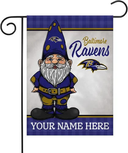 Vista 16 de Rico Industries Bandera de jardín personalizada de gnomo de fútbol de la NFL