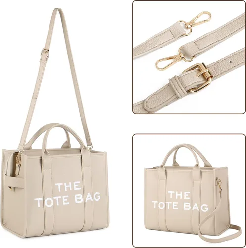 Vista 5 de JBB Women Tote Bags PU Leather Cute Crossbody Travel School Office Beach Shoulder Handbags Hobo Satchel with Zipper
