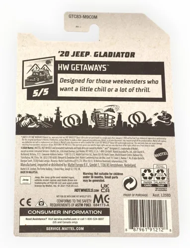 Vista 2 de Hot Wheels '20 Jeeps Gladiator, [Verde] 117/250 Getways 5/5