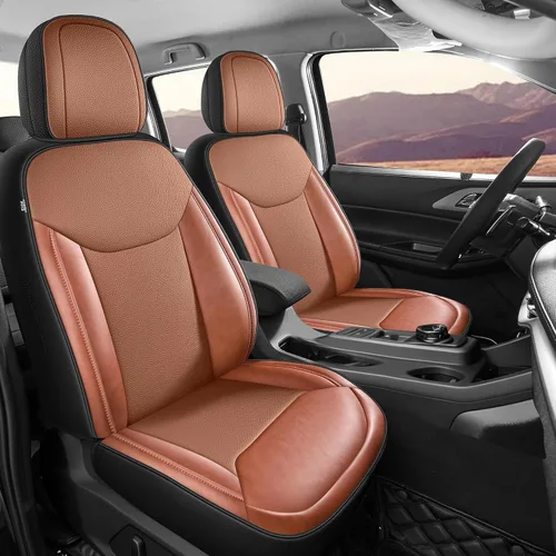Vista 13 de Red Rain Fundas de cuero para asiento F150, ajuste personalizado para Ford F150 SuperCrew/CrewCab 2015 a 2025 XL XLT STX, camioneta pickup, juego