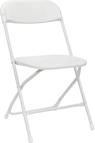 Vista 6 de Silla plegable de plástico, blanco, 4pcs