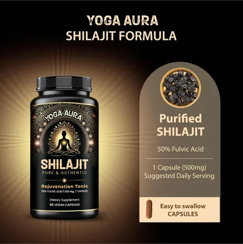 Vista 4 de Extracto orgánico de resina Shilajit del Himalaya – 500 mg de potencia máxima, Shilajit puro probado en laboratorio para hombres y mujeres, más