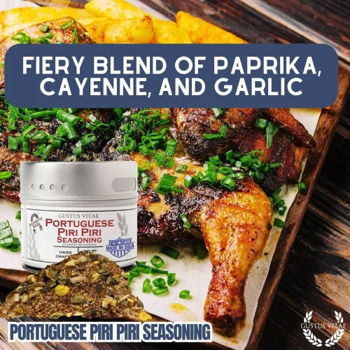 Vista 2 de Condimento portugués Piri Piri Fire Todo natural Sin OMG 1.8 oz (51 g) Mezcla de especias gourmet Lote pequeño Masaje artesanal