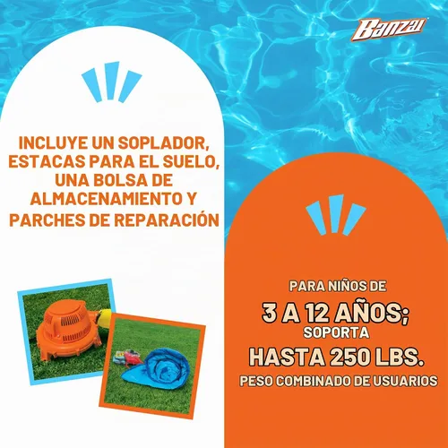Vista 4 de Banzai Bounce N Slide - Casa inflable para niños