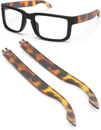Vista 7 de Eye Opening Stuff Brazos de repuesto compatibles con gafas de sol Oakley Holbrook OO9102/Holbrook XL/Holbrook Asian Fit Negro claro