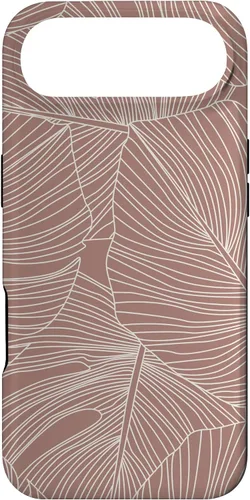 Vista 27 de Modern Minimal Neutral Tropical Monstera Leaf (Terracotta) Case for iPhone 17