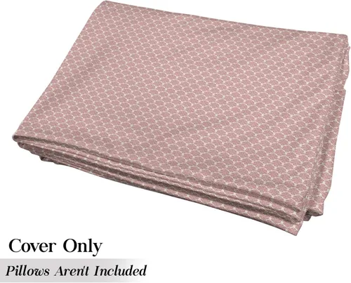 Vista 5 de Lunarable Funda para almohada de suelo de damasco, patrón femenino adornado victoriano, hojas florales repetidas y rizadas repetidas, funda de tela