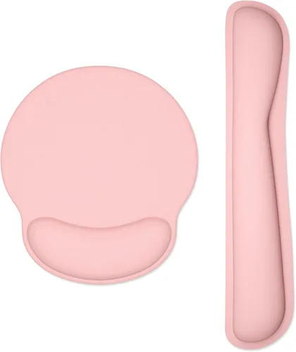 Vista 24 de Reposamuñecas para teclado y alfombrilla para ratón con soporte de muñeca, bonito cojín de espuma viscoelástica para conjunto de teclado y ratón