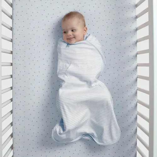 Vista 7 de Delta Children Gap babyGap TrueSleep - Saco de dormir con manta integrada, Raya azul