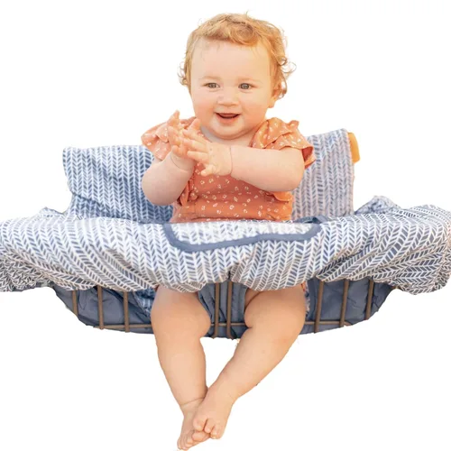 Vista 10 de Binxy Baby Funda para silla alta 2 en 1 y funda para carrito de compras para bebé, funda cómoda para carrito de comestibles, funda de carrito
