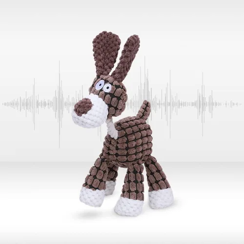 Vista 10 de Juguete de felpa chirriante para perro, juguete de felpa chirriante, juguete interactivo para masticar, juguete chirriante para perros pequeños