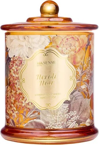 Vista 11 de M&SENSE Velas de Cítricos para el Hogar Aromáticas, Vela de Soja Orgánica Natural de 12.7oz 75 Horas de Larga Duración de Combustión Lenta, Vela