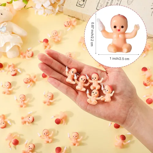 Vista 3 de Roowest Los juegos de baby shower de 51 piezas incluyen letrero de caza de madera, 50 mini juegos de plástico para baby shower, revelación