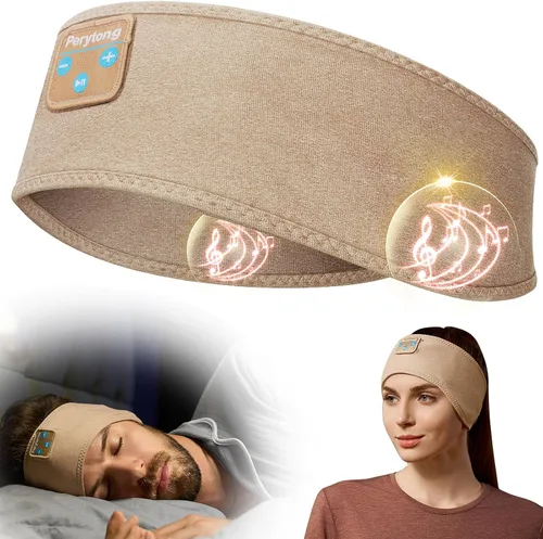 Vista 11 de Perytong: Audífonos para dormir de Bluetooth, diadema para dormir, ultra suave para durmientes laterales, regalos para dormir para hombres y mujeres