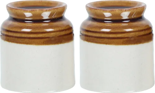 Vista 7 de Salero y dispensador de cerámica y pimienta con agujeros perfectos, adecuado para el hogar, cafetería, mesa de comedor, juego de 2 unidades, diseño