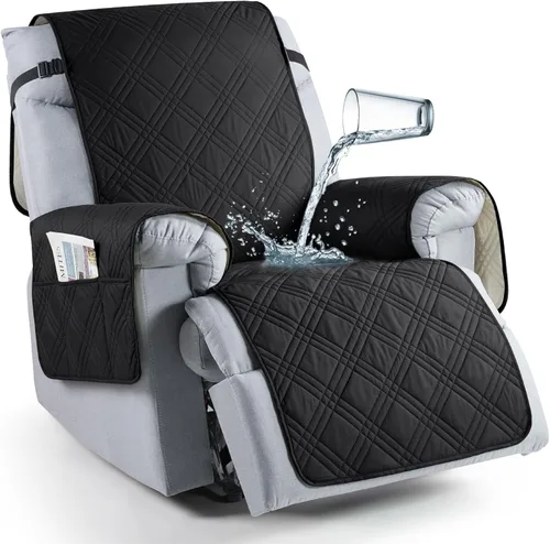 Vista 11 de TAOCOCO Funda para silla reclinable 100% impermeable que se mantiene en su lugar, fundas reclinables para sillas reclinables pequeñas con bolsillo