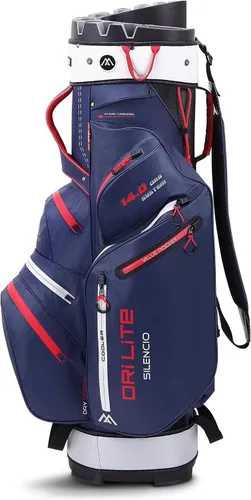 Vista 3 de Big Max Dri Lite Silencio 2 - Bolsa impermeable para carrito de golf con protector de 14 vías para club de golf con parte superior, bolsillos