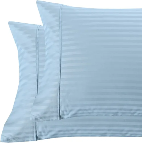 Vista 26 de Royal Tradition Damasco rayado 580 hilos, 100 % algodón tamaño Queen juego de sábanas de cama beige