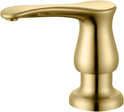 Vista 16 de GAGALIFE Dispensador de jabón para fregadero de cocina, dorado cepillado, dispensador de jabón debajo del fregadero con kit de tubo de extensión