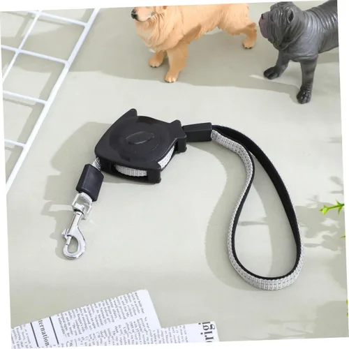 Vista 4 de LALAFINA Automatic Retractable Pet Leash Black Ergonomic Handle Long Telescopic Traction Rope for Dog Puppy Cat Training and Easy Grip