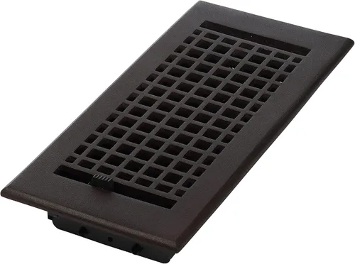 Vista 8 de Mosaico 4 x 10 "Apertura de conducto de suministro de aire de pared de Para PISO-NEGRO Sin Agujeros de Tornillo (PACK DE 1)