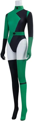 Vista 3 de BYHai Shego - Disfraz de cosplay de Shego, disfraz de Halloween sexy, disfraz de súper villano para adultos y mujeres