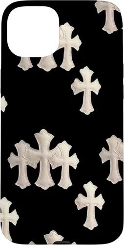 Vista 9 de Funda en blanco y negro con cruces para iPhone 17