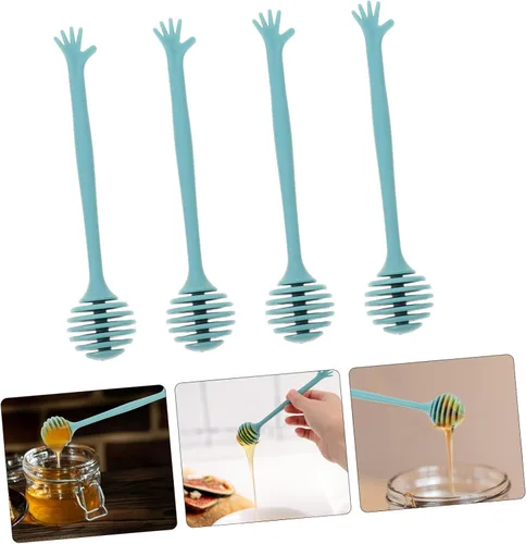 Vista 5 de HEMOTON Agitador de miel 4pcs Pp portátil para girar