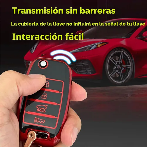 Vista 7 de Funda para llavero Kia, protector de TPU para llavero de Kia, protector de carcasa de TPU con control remoto sin llave, soporte inteligente