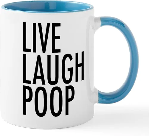 Vista 74 de CafePress Time To Poop Mugs Taza de café de cerámica de 11 oz (11.0 fl oz)