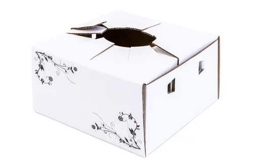 Vista 2 de Cajas de cartón para jarrón para entrega, cajas de floristería (8 x 8 x 4 pulgadas), paquete de 10