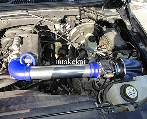 Vista 3 de INTAKEKAI - Admisión de aire de alto rendimiento (compatible con modelos Ford F-150 4.2L V6 1997-2003) (Negro)