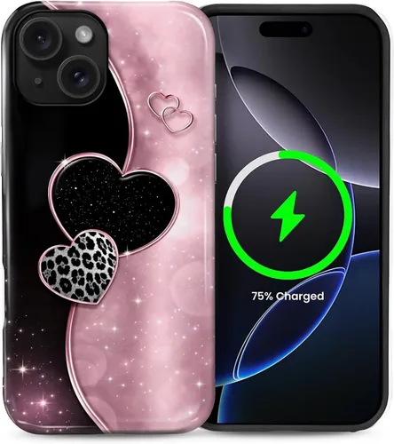 Vista 102 de Funda Compatible con iPhone 13/14 [Compatible con MagSafe] Protección de Doble Capa de Cáscara Dura Híbrida, Funda Magnética Protectora a Prueba