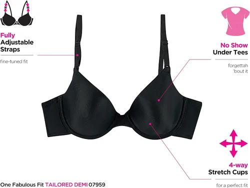 Vista 4 de Maidenform 07959 - Brasier para mujer, ajuste fabuloso, diseño original